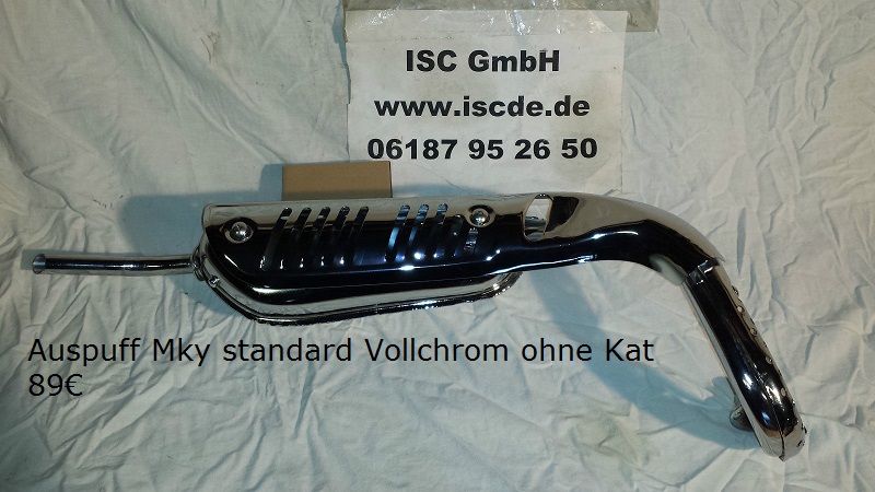 Mky Auspuff VOllchrom ohne Kat 1